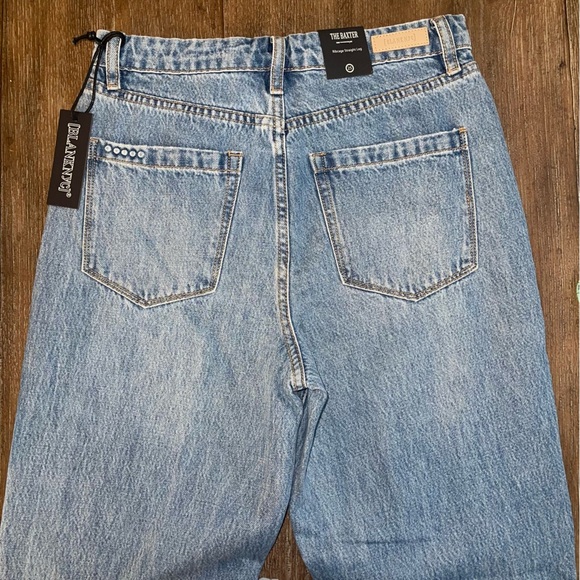 BLANK NYC Ankle Crop Jean Womens 25 Baxter High Rise Ripped Ribcage Straight Leg - Picture 14 of 14